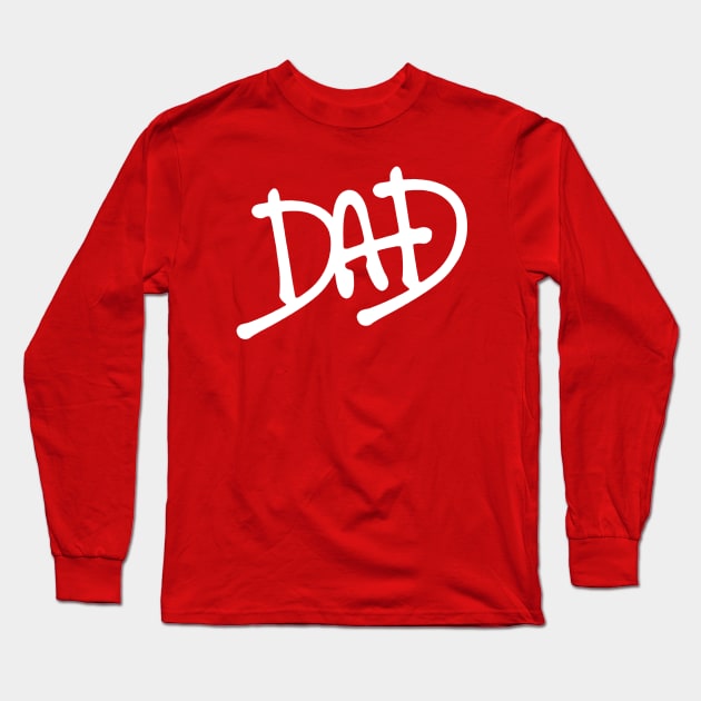 DAD - Dads Birthday / Fathers Day (White variant) Long Sleeve T-Shirt by GoldenGear